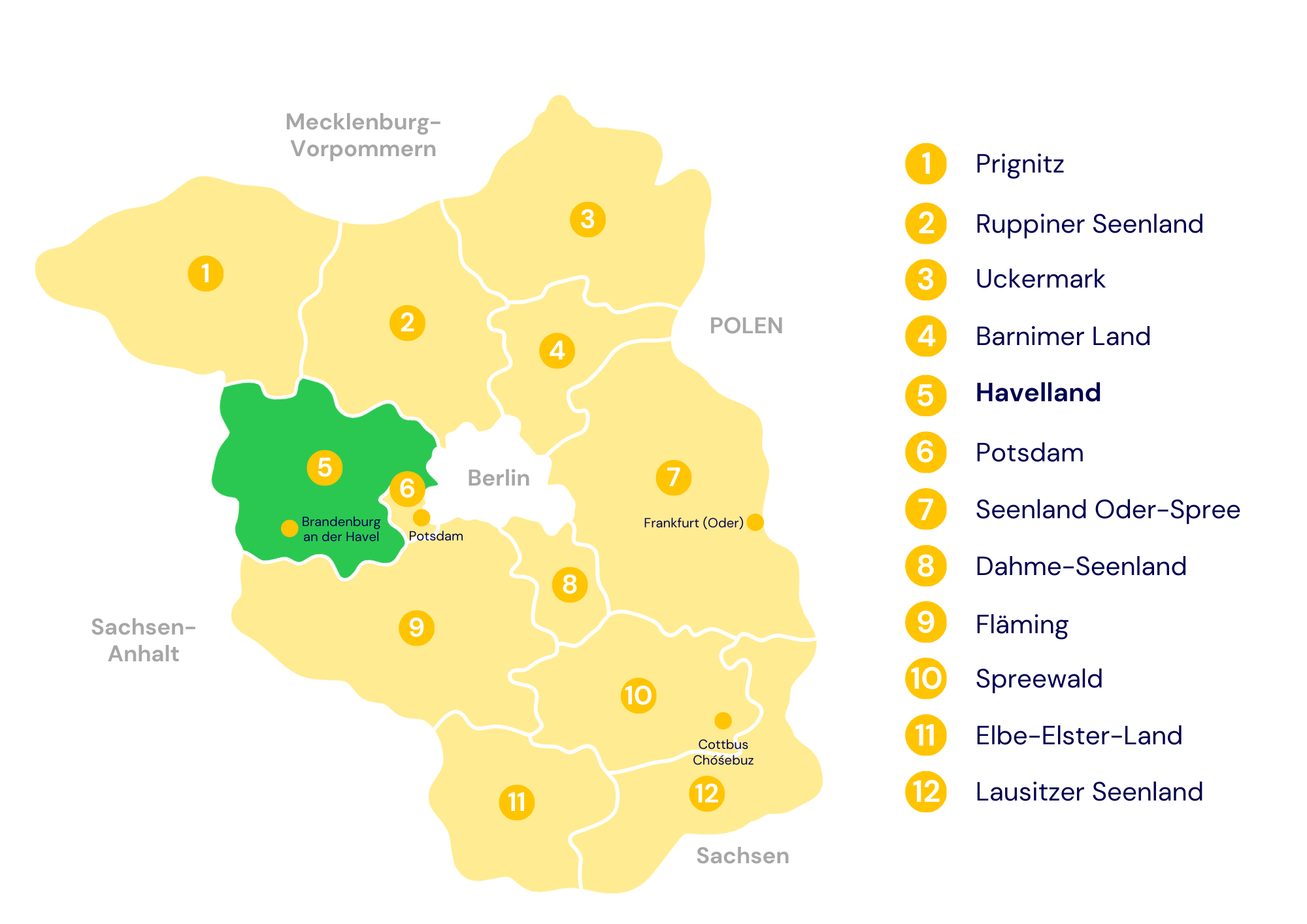 Karte Fläming